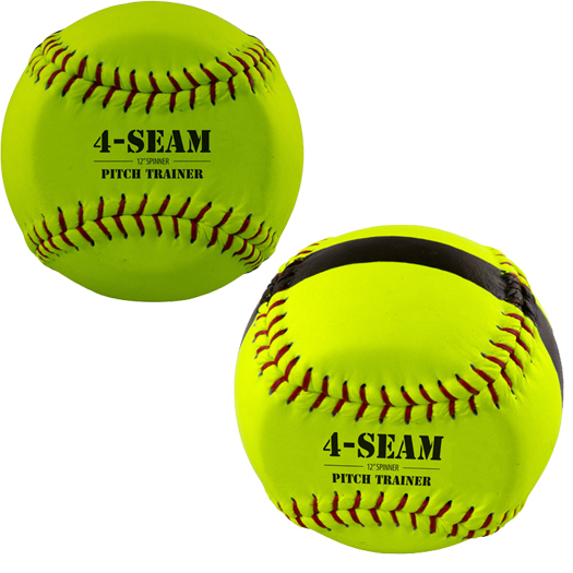 Flat Hit Softball Hitting Trainer Balls 12" 6 Pack Bases Loaded