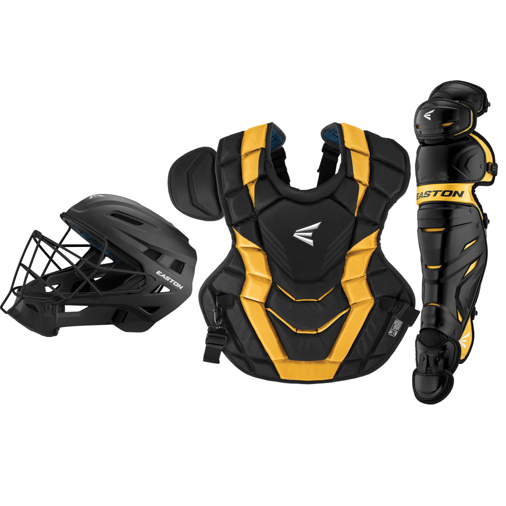 Mizuno Samurai Girls Fastpitch Catchers Gear Set (Black/Gold Intermediate)