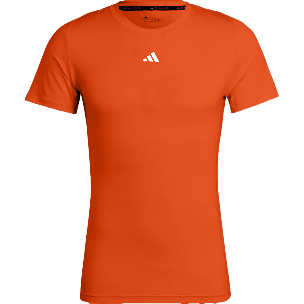 Adidas Techfit Short Sleeve Baseball Training Compression Performance T- Shirt