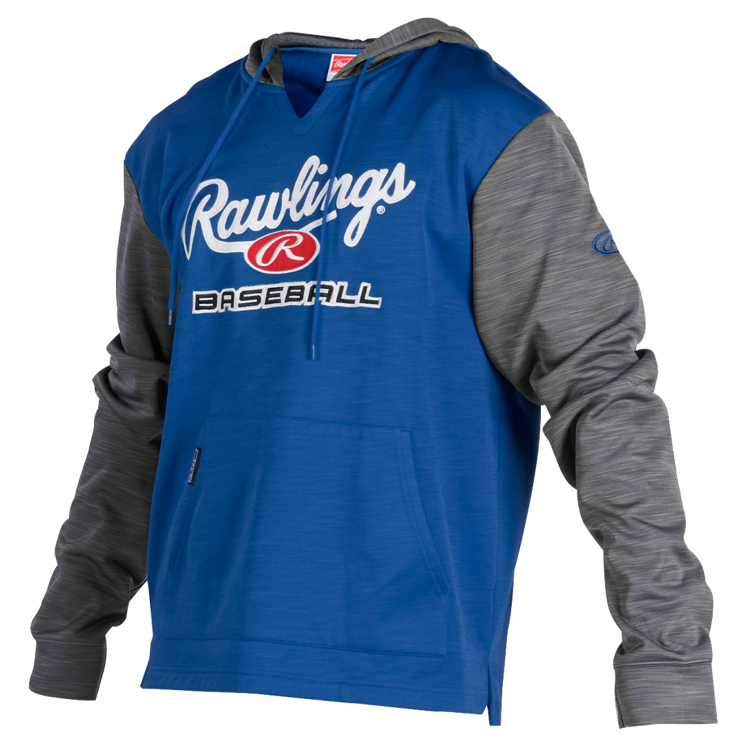 Rawlings Youth Baseball Hoodie Two-Tone Fleece Long Sleeve