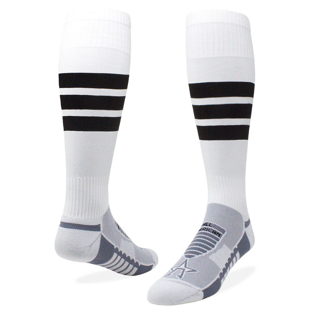 All American Striped Socks | White