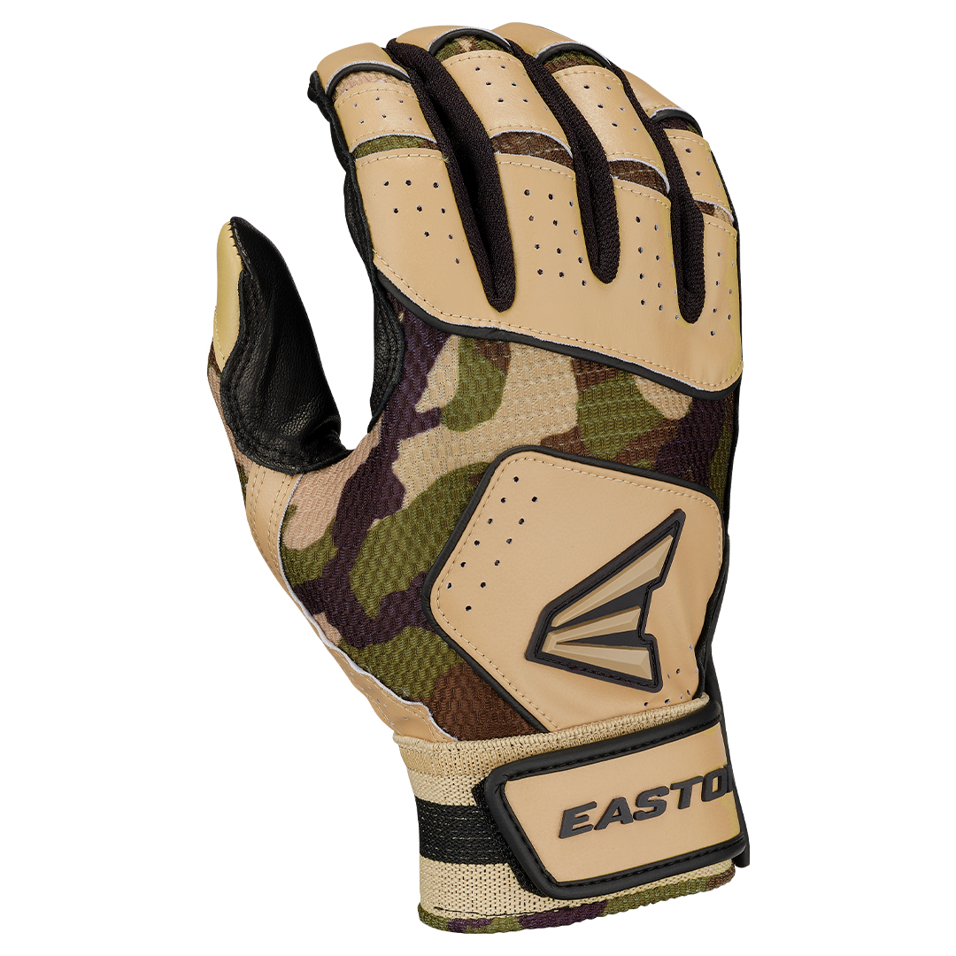 Easton Walk-Off NX Baseball Adult Batting Gloves Black/Optic Yellow / Medium