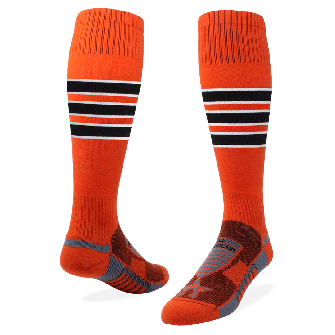 All American Striped Socks | White