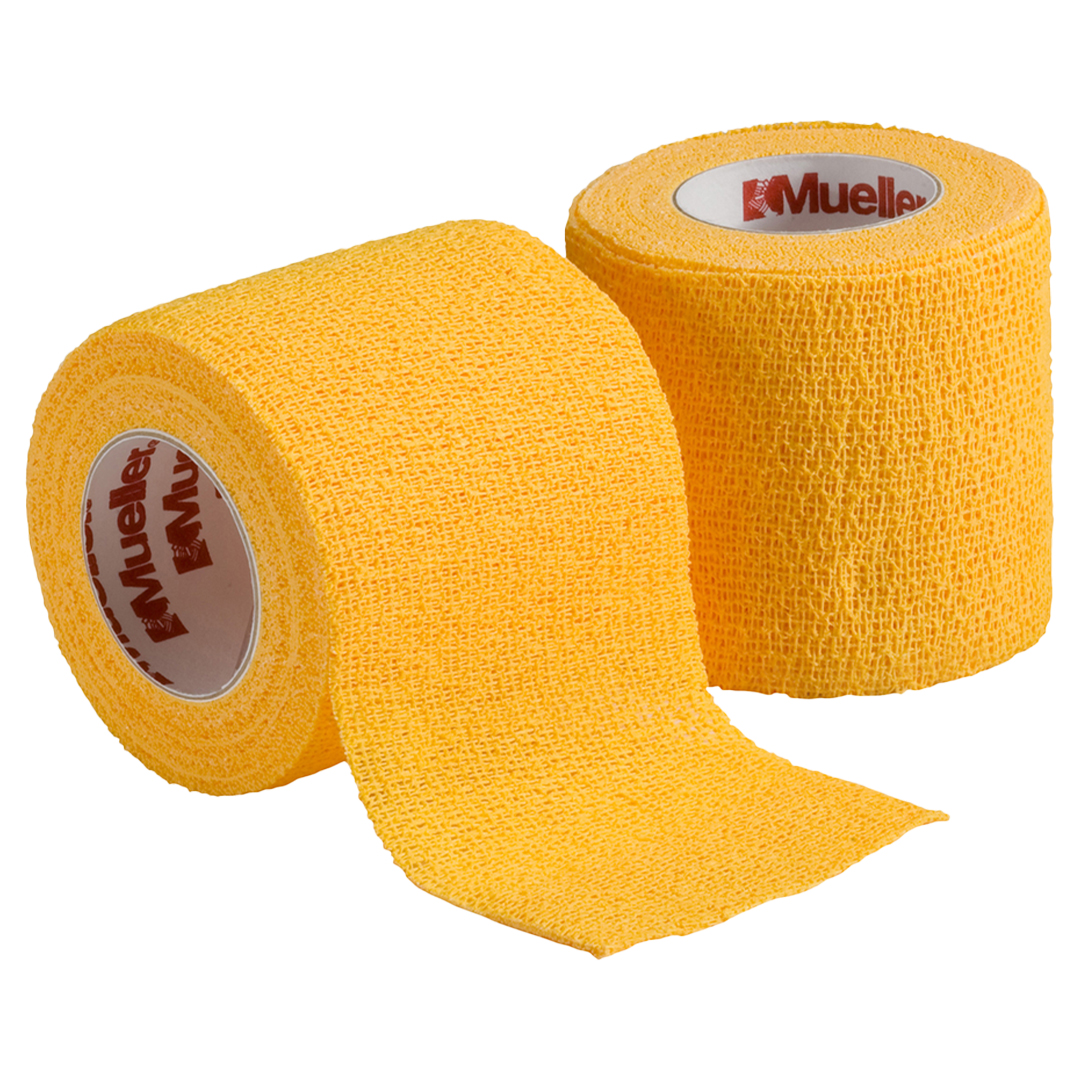 Sfuchin Self-Adhesive Bandage Wrap - 2 Inch Wide, 6 Rolls Yellow, Cohesive Sports Tape