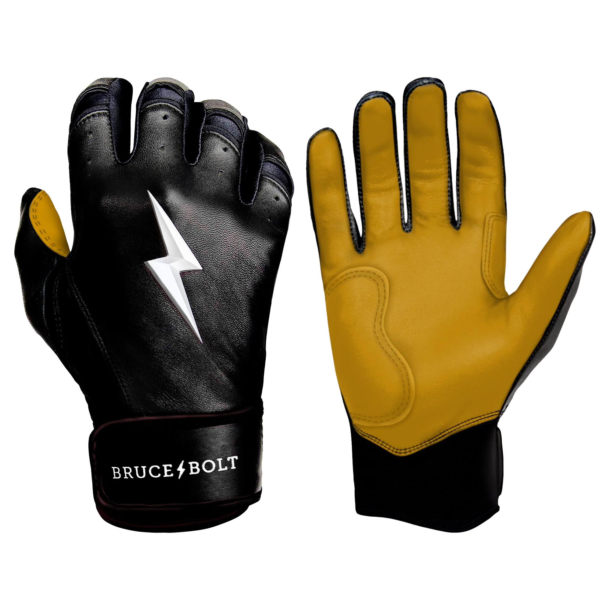 Bruce Bolt Premium Pro Baseball Batting Gloves Short Cuff