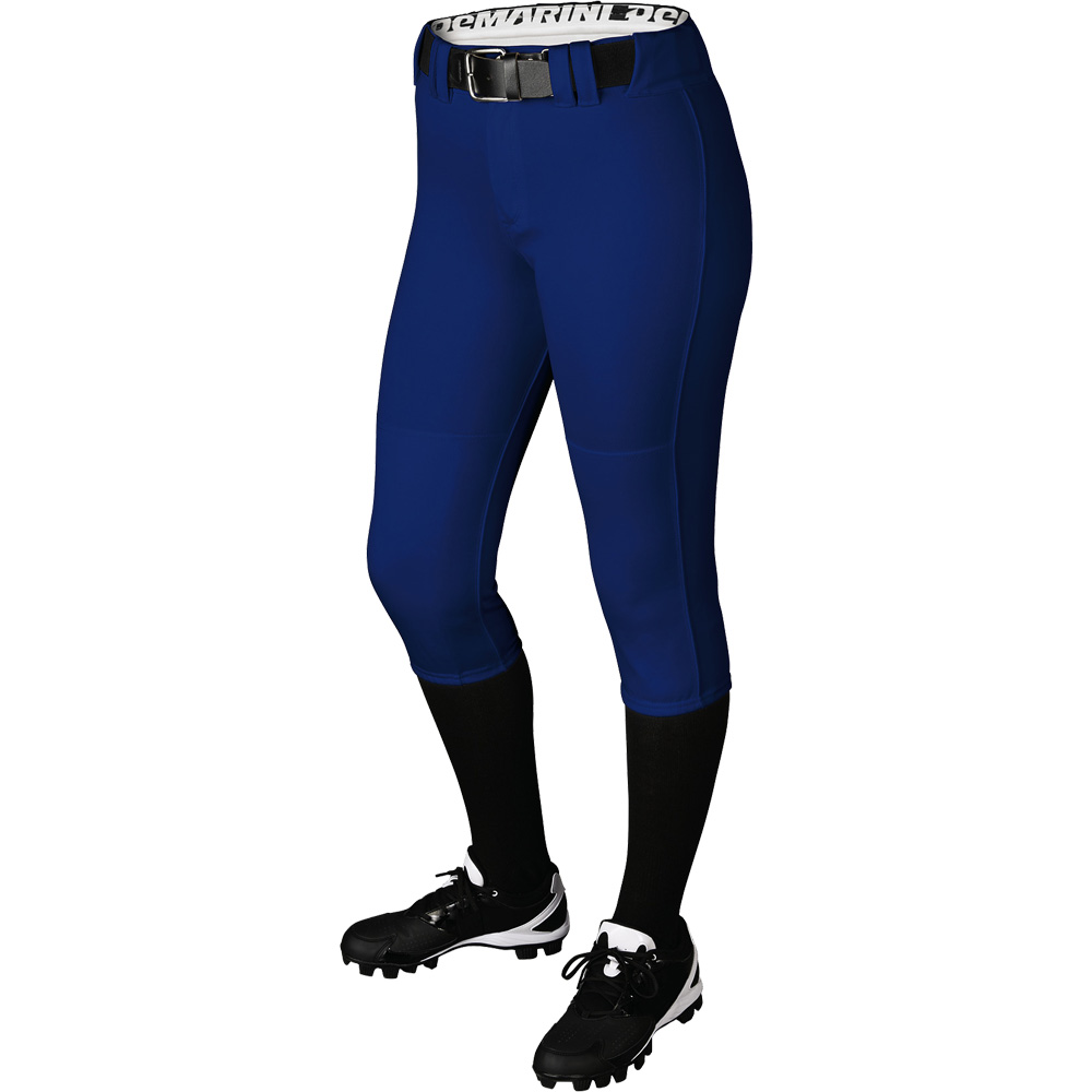DEMARINI Pantalon de softball ceinturé féroce Fastpitch filles L gris