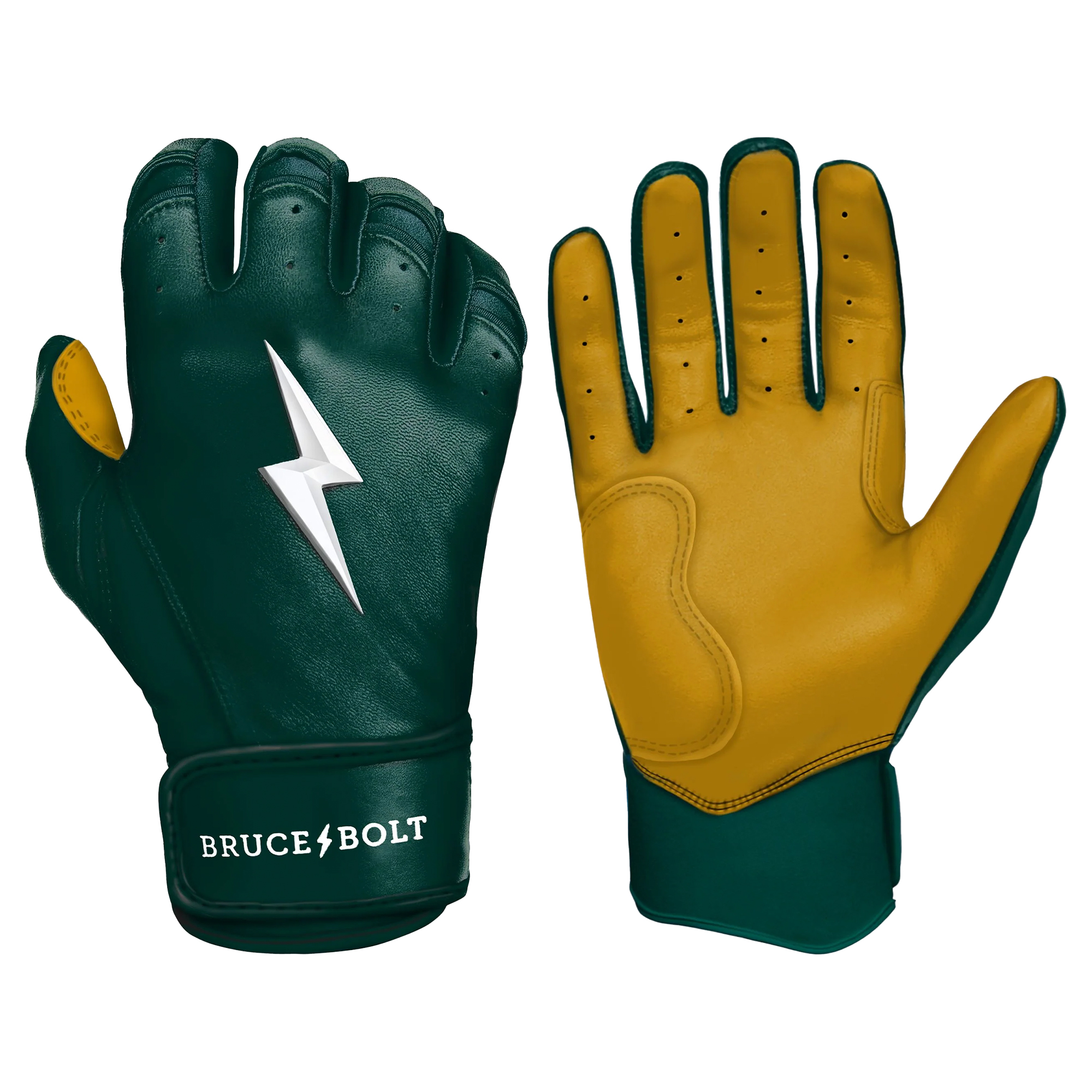 Bruce Bolt Premium Pro Baseball Batting Gloves Short Cuff