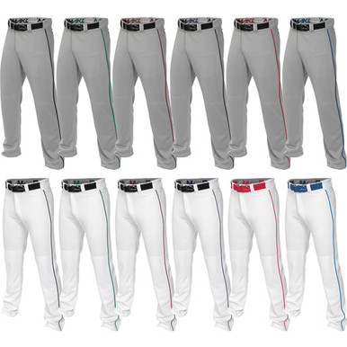 Adult Sports Pants Easton MAKO 2 Adult - White/Green Piped