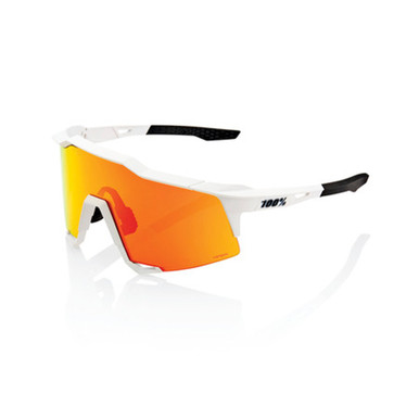 100% Speedcraft Baseball Sunglasses Soft Tact Off White w/ HiPER Red Lens  61001-412-02