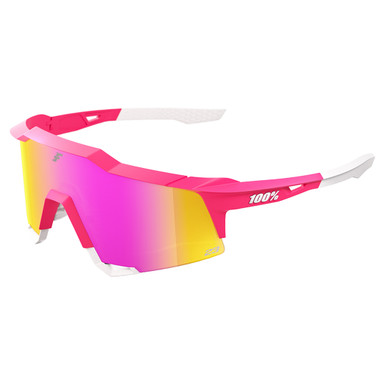 100% SPEEDCRAFT サングラス ピンク/イエロー 100% Speedcraft Tatis Baseball Sunglasses W/HiPER® Vital Pink