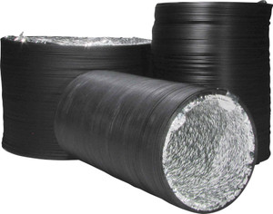 Black Vinyl-Coated Ducting – 250mm × 4.5m