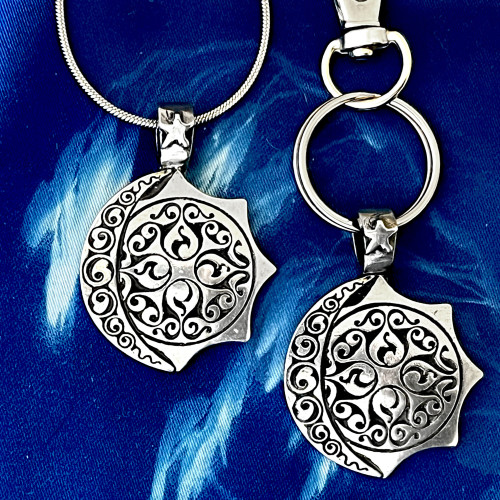 The Sun & Moon -- Necklace and Key Clip
