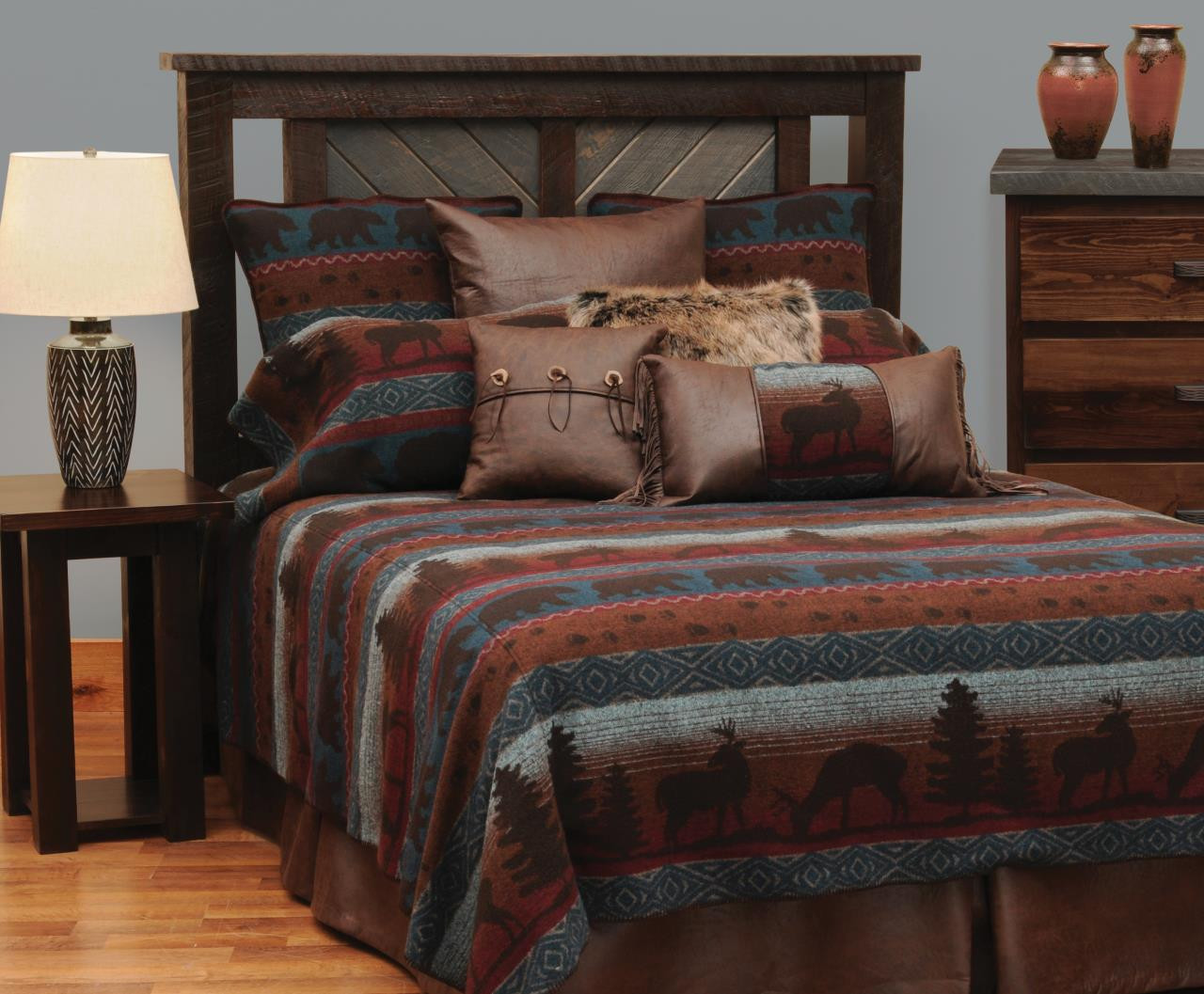 Wooded River Deer Meadow Bedspread - Thumbnail 4