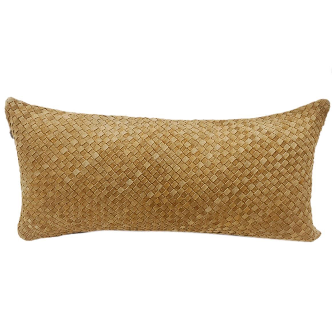 HiEnd Accents Woven Suede Lumbar Pillow