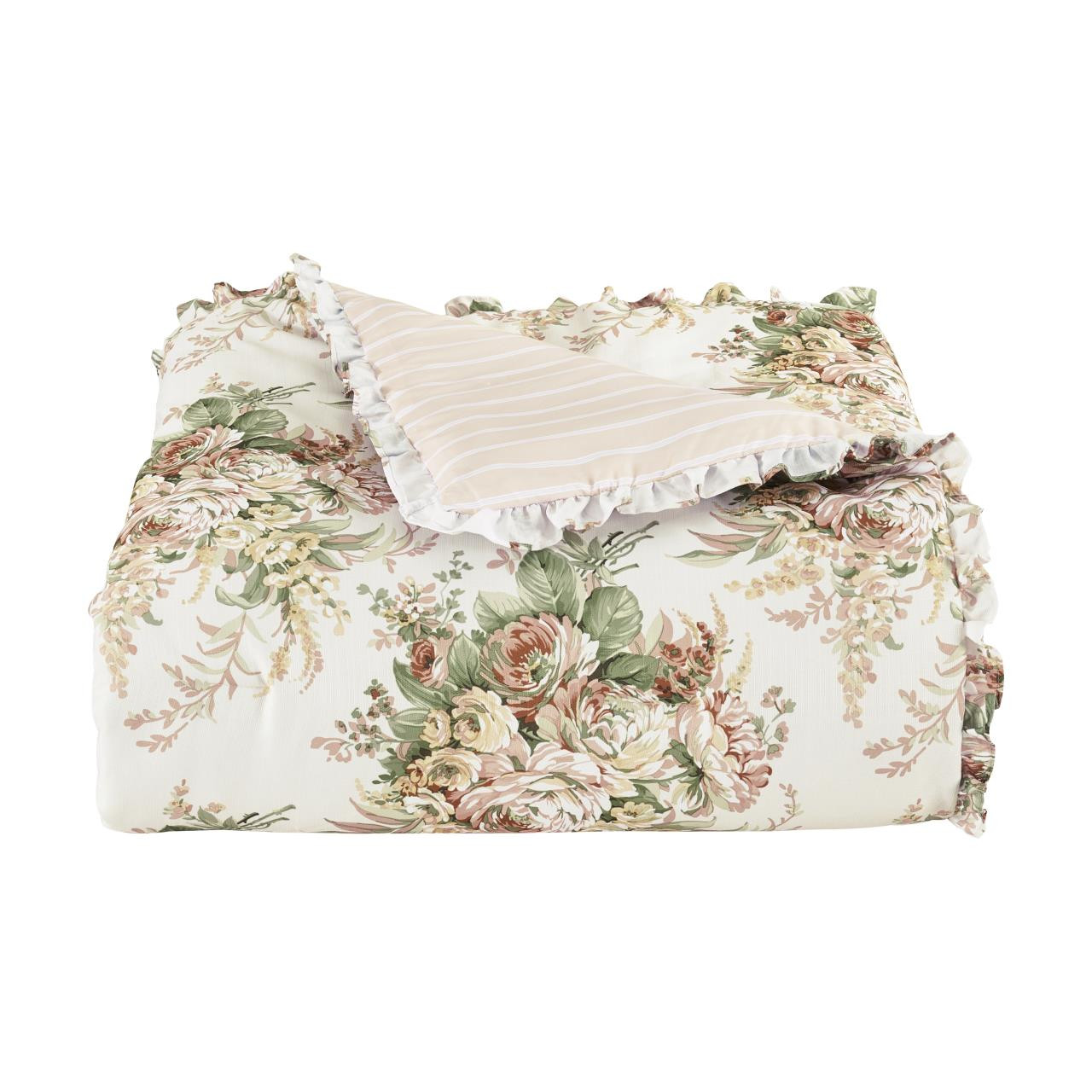 Cathay Hoe Oasis Pintuck Coforter Set, Twin, Coral : Aazon.in
