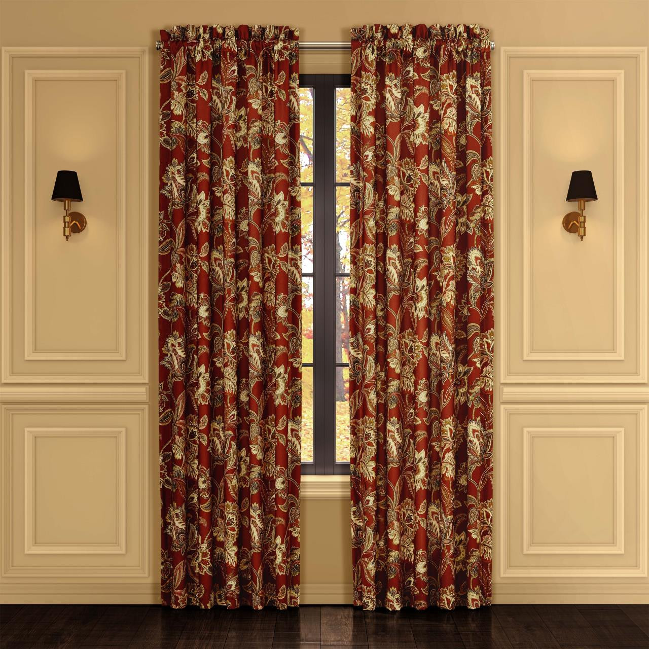 Montecito Red Curtain Pair by Royal Court | Paul's Home Fashions