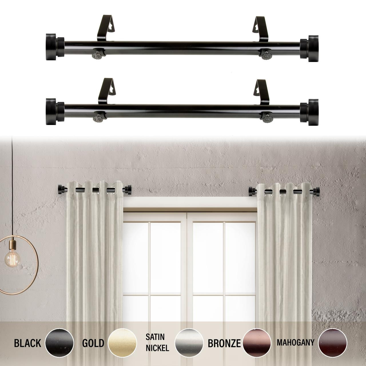 Side Curtain Rod by Rod Desyne | Paul's Home Fashions