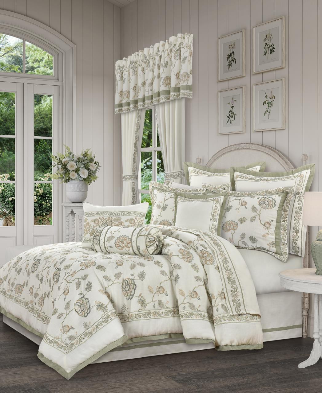 Fairview Sage Comforter Set by J Queen New York | Paul's Home Fashions