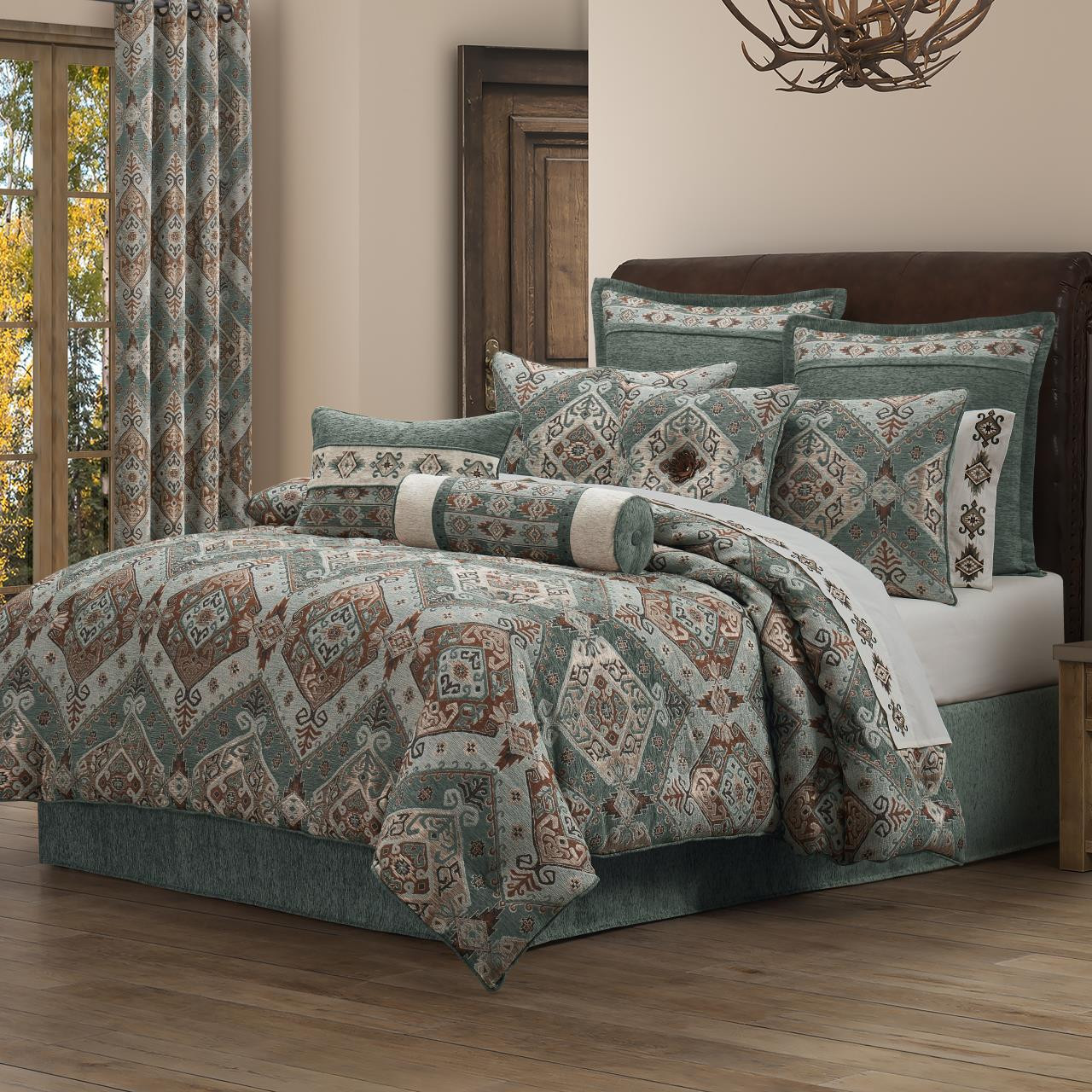 Telluride Turquoise Comforter Set by J Queen New York | Paul's