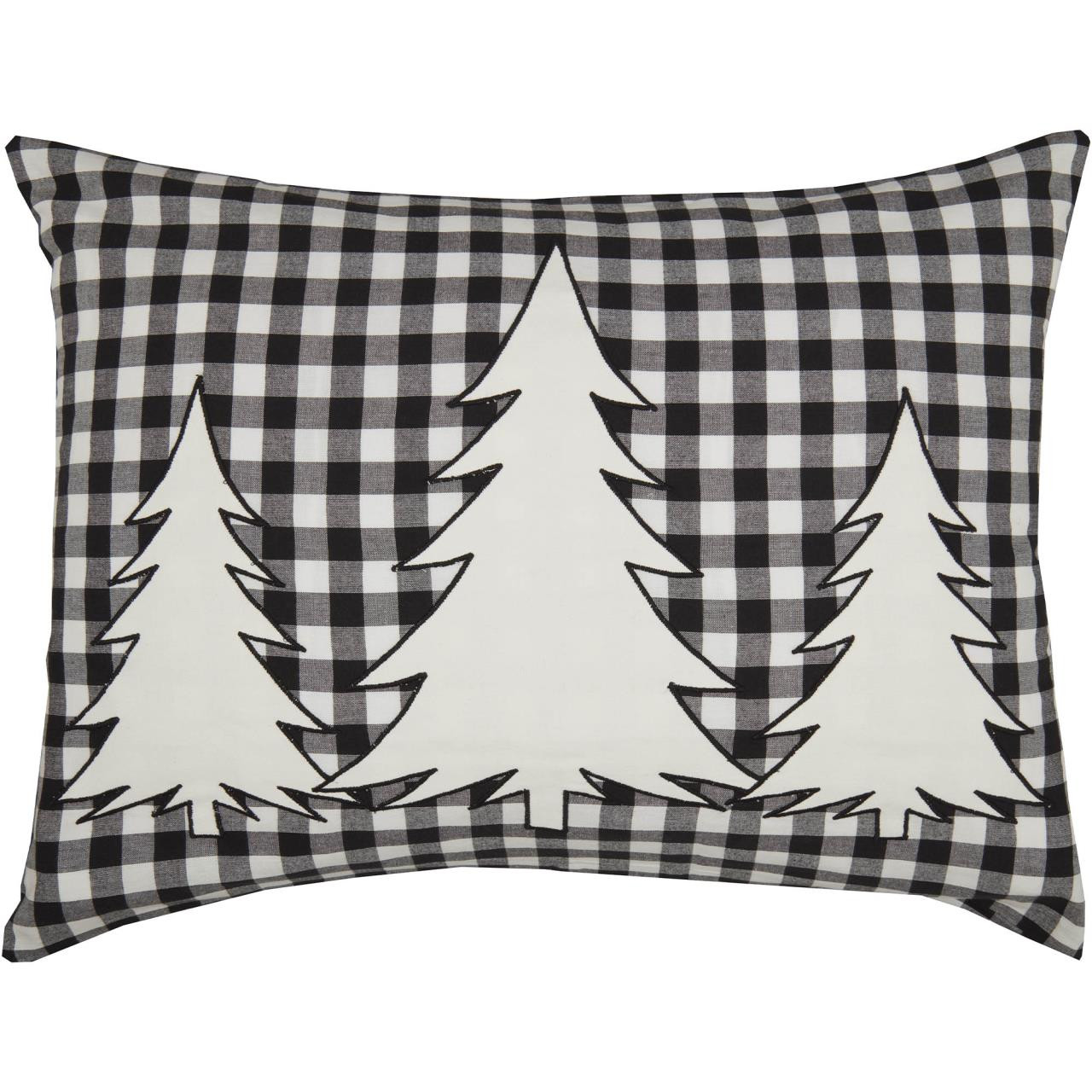 Vintage Check Black Tree Pillow Sham by VHC Brands - Paul's Home Fashions