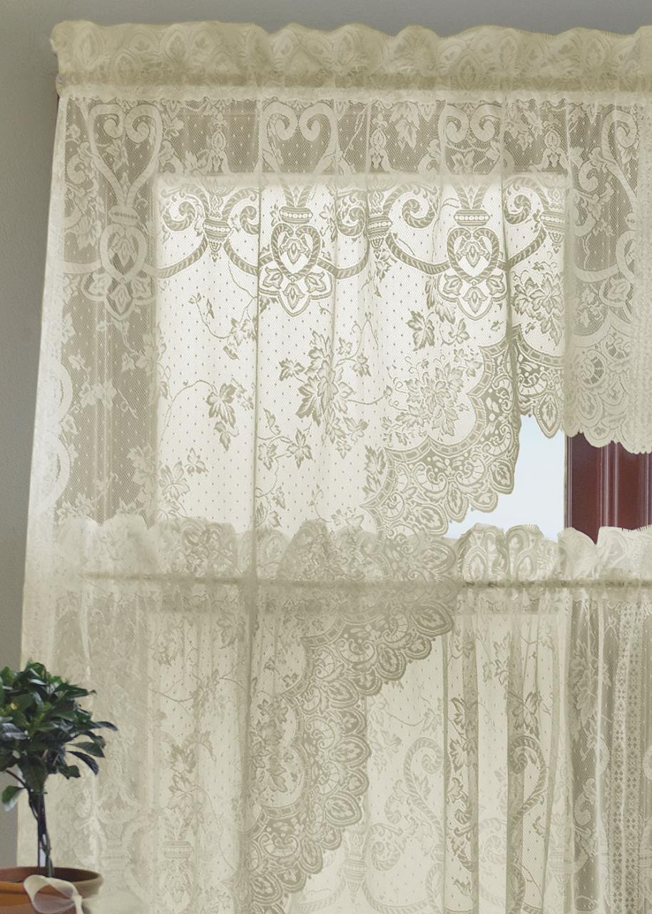 Heritage Lace Pannello Per Porta English Ivy - Pizzo Fine, Colore Ecru, 122 X 114 Cm (Larghezza X Altezza)