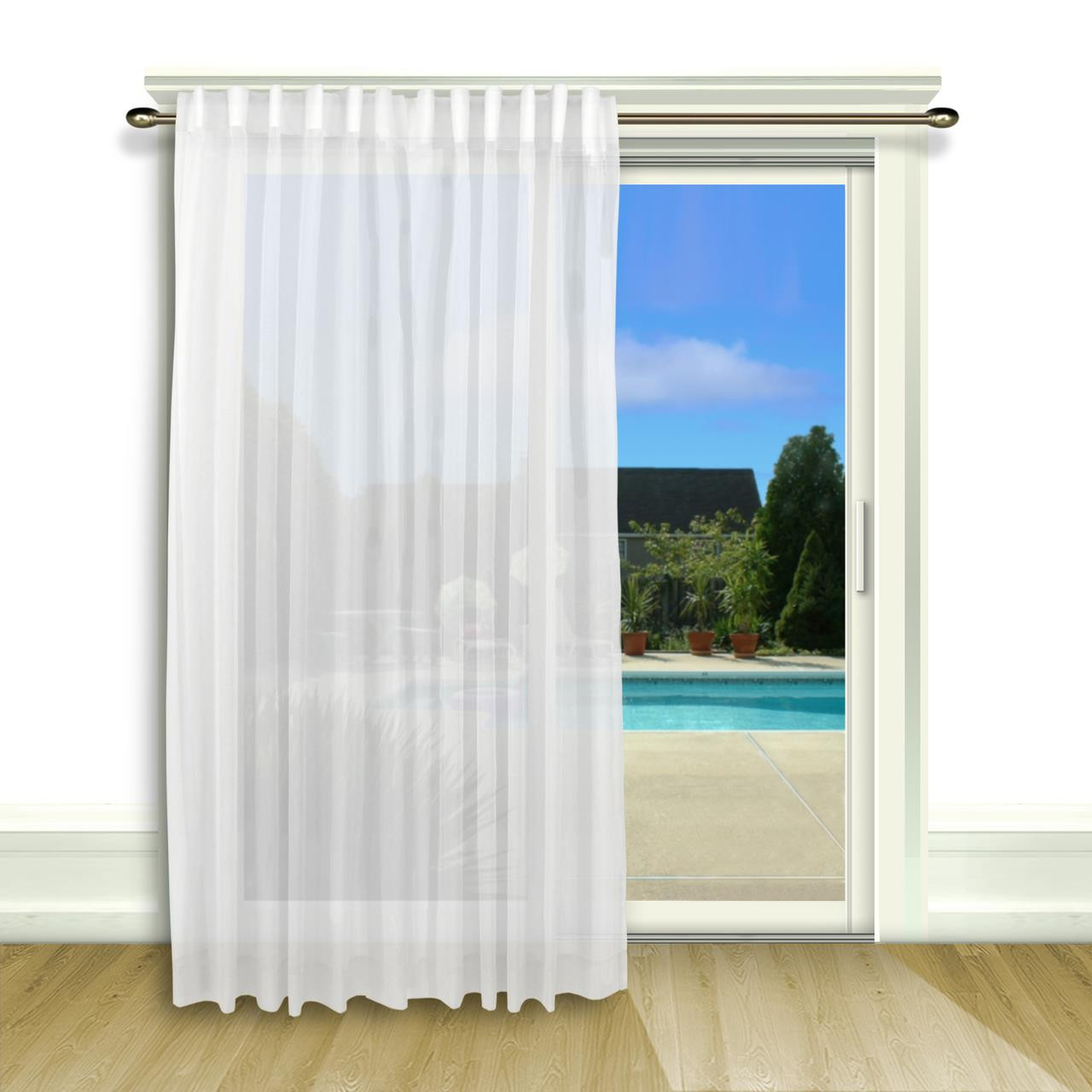 Lucerne Sheer Wanda Pleat Back Tab Patio Panel by Ricardo - Paul's