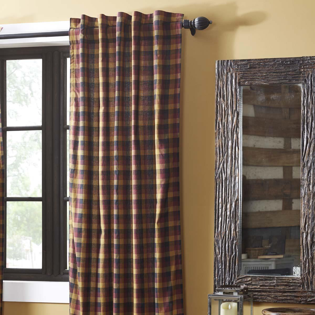 VHC Brands Primitive Check Curtains - Thumbnail 2