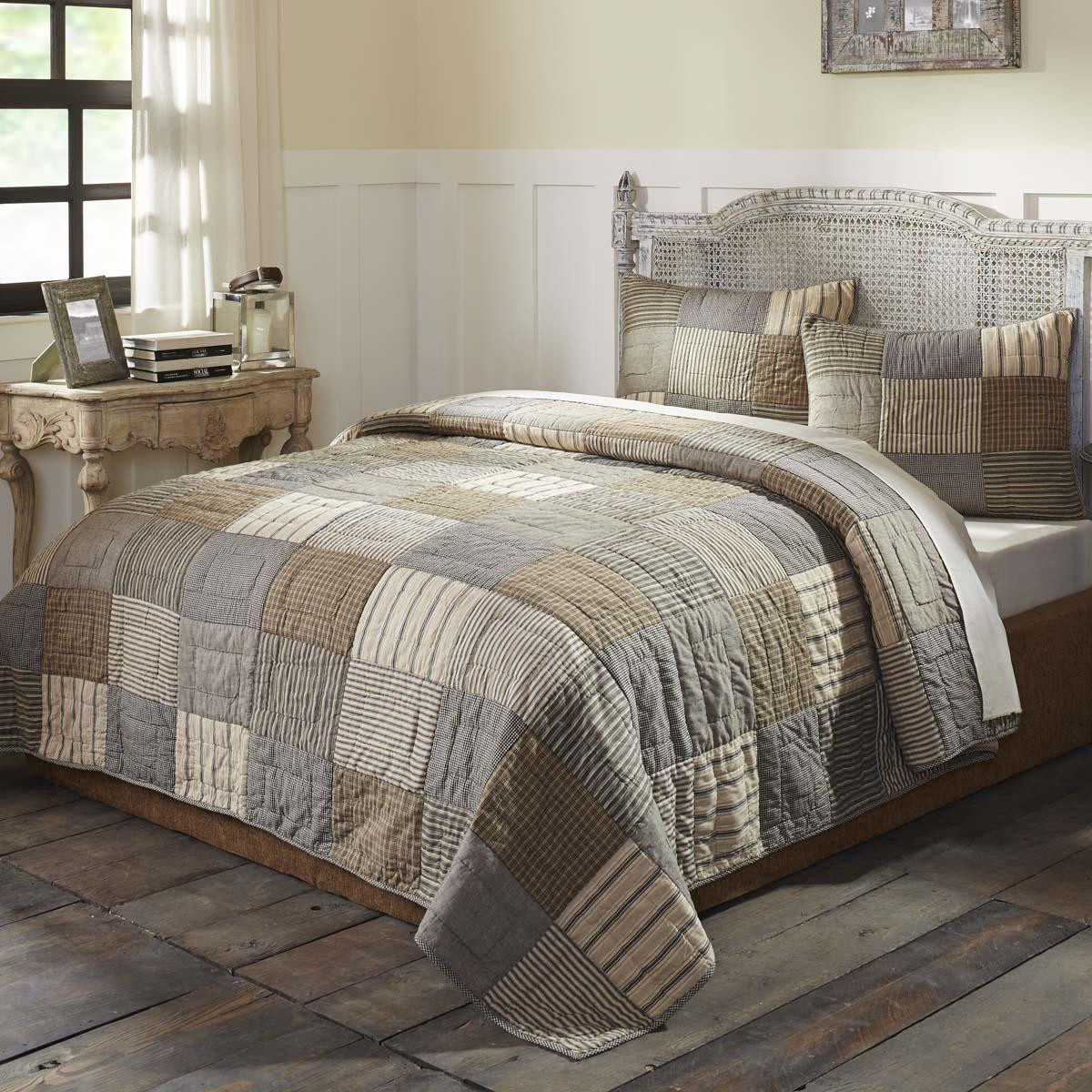 VHC Brands Sawyer Mill Ticking Stripe Sham