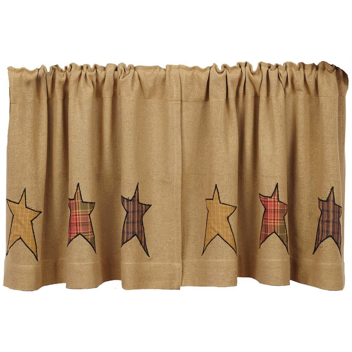 VHC Brands Stratton Burlap Applique Star Tier