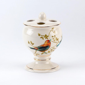 Gilded Birds Toothbrush Holder - 021864293636