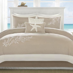 Coastline Taupe Comforter Set -
