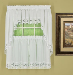 Heirloom Eyelet Lace Tier Curtains - 647506021933