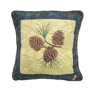Cabin Raising Pine Cone Pillow - 754069660612