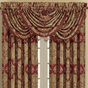 Maribella Crimson Waterfall Valance - 846339092435
