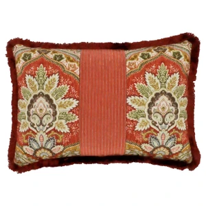 Harrogate Fringed Damask Breakfast Pillow - 849203035170