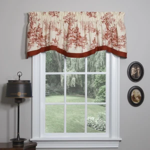 Bouvier Red Shaped Valance - 138641170360