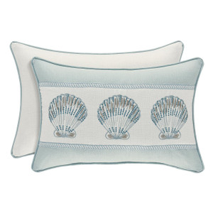 Water's Edge Aqua Boudoir Pillow - 846339098369