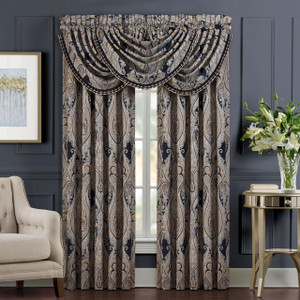 Luciana Indigo Waterfall Valance - 193842103814