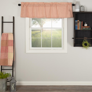 Sawyer Mill Red Ticking Stripe Valance - 840528184451