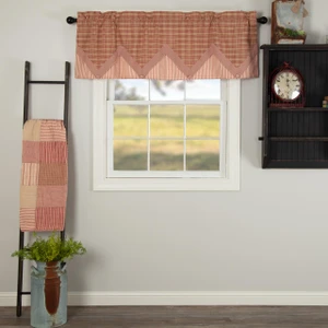 Sawyer Mill Red Valance Layered - 840528184536