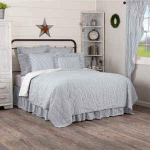 Sawyer Mill Blue Ticking Stripe Quilt Coverlet - 840528183867