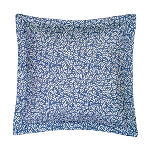 Bouvier Blue Leaf Print Euro Sham -