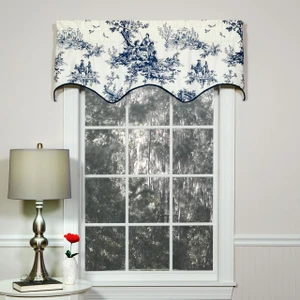 Bouvier Blue Lined Filler Valance -