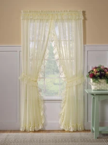 Emelia Ruffled Sheer Voile  Priscilla Curtain - #REF!