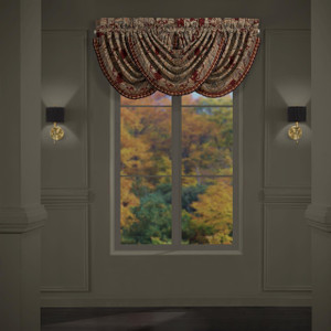 Garnet Red Waterfall Valance - 193842111376