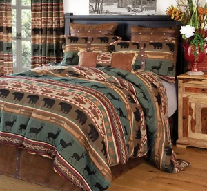 Skagit River Rustic Cabin Comforter Collection -
