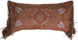 Wrangler Embroidered Southwestern Fringe Pillow - 357311327204