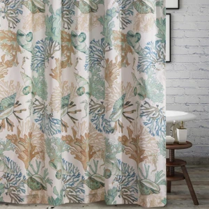 Atlantis Jade Shower Curtain - 636047398185