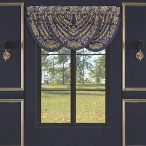 Woodstock Indigo Window Waterfall Valance - 193842112847