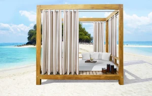 Seascapes Striped Grommet Outdoor Curtain Pair - 695565776028